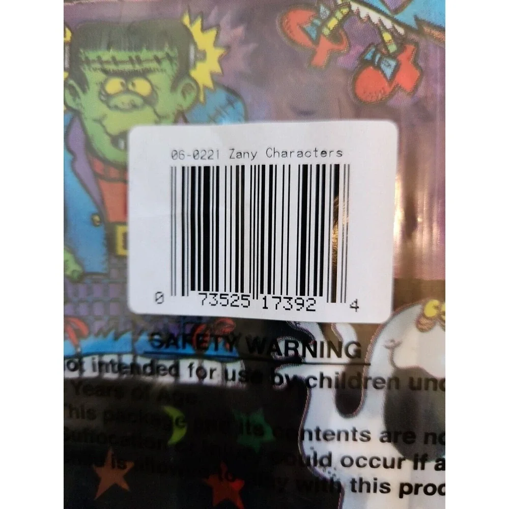 Paper ART TREAT Large Cello Bags Zany Characters Halloween Treat Bags 20 Vtg